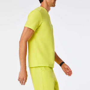 Tenues de travail pour hommes en coton à col mandarin, style oriental, uniformes d'infirmiers, vêtements de spa, tenues de thérapeute, usage hospitalier, logo personnalisé - Product Image 3