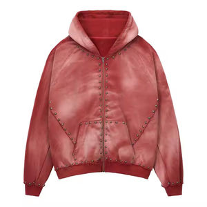 เสื้อมีฮู้ดแบบมีซิปสองชั้นมีซิปรูดซิปซิปทำจากผ้าเฟรนช์เทอร์รี่ออกแบบโลโก้ได้ตามที่ต้องการ - Product Image 1