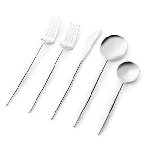 Fourchette à dîner cuillère couteau de luxe ensemble de couverts plaqué or brillant finition métal couverts fournisseur de l'Inde pour l'hôtel restauration utilisation - Product Image 2