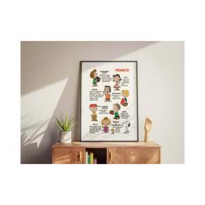 Modern Style Peanuts <b>Poster</b> Characters Durable Paper Design for Wall Use - Product Image 2
