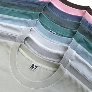 Camisetas de 100% algodón para hombre con lavado ácido, precio al por mayor, ropa deportiva para gimnasio, Camiseta holgada informal de talla personalizada para hombre - Product Image 5