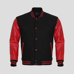 Bomber Jacket <b>Men</b> Baseball Biker Faux Pilot Varsity <b>Fleece</b> College Top <b>Black</b> Slim Fit Plain Dyed Waterproof Breathable Winter - Product Image 3