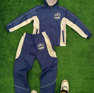 Chándales personalizados de calidad superior para hombre, chaqueta y pantalones de nailon con cremallera, conjuntos de gimnasio para correr, chándal, chándal con logotipo estampado Unisex - Product Image 6