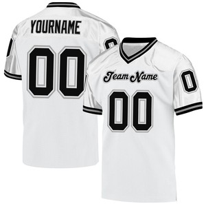 Maillot de football vintage blanc authentique pour homme, 100 % polyester, personnalisable avec nom et logo de l'équipe, grandes tailles, coupe décontractée - Product Image 6