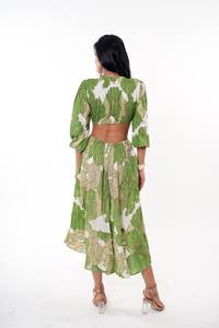 High Quality Modern Womens Printed Georgette Summer Beach Wear <b>Dress</b> Printed Georgette Beach <b>Dress</b> - Product Image 2