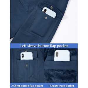 ¡Novedad de 2025! Chaqueta Bomber deportiva de invierno para hombre con logotipo frontal bordado de lona, fabricación profesional con capucha a prueba de viento - Product Image 5