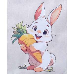Sac fourre-tout en toile Rabbit Kids avec garniture bleu marine - Sac de rangement léger et fonctionnel (capacité moyenne) - Product Image 6