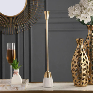 Wholesale Customized Packing Real Brass Candle Holder Luxury Metal New Design <b>Table</b> <b>Top</b> Decor <b>Display</b> Candle <b>Stand</b> Hot Selling - Product Image 1