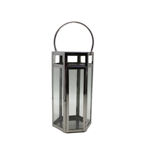 Nuevo farol decorativo portavelas de acero y vidrio farol de níquel para decoración del hogar y el jardín personalizado - Product Image 4