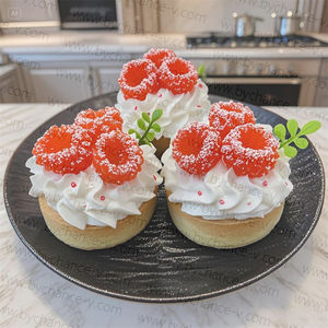 Faux Raspberry Cupcake Decoración Prop para Cake Styling Food Fotografía y Social <span class=keywords><strong>Media</strong></span> Content Marketing Visual Display - Product Image 1