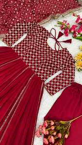 Nuevo diseñador Party Wear Look Top Con parte inferior y bordado pesado Trabajo Dupatta - Product Image 5