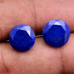 Lapislázuli Natural de alta calidad, piedra preciosa facetada de 10mm, 6 Cts, joyería de corte circular Afgani, piedra suelta azul de Iroc Sales - Product Image 2
