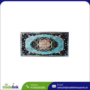 Mesa de comedor de mármol, diseño moderno único con incrustaciones de piedras semipreciosas para decoración del hogar, muebles de sala de estar - Product Image 5