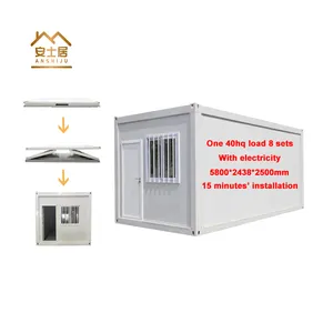 New design ready made container house z shaped foldable house container home z-folding container house