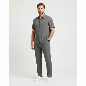 Sudadera de Hombre a Cuadros con Bolsillo, Personalizable con Logotipo, 100% Algodón, Térmica, Bordada, Teñida, Impermeable y Ecológica, Marca Privada - Product Image 3