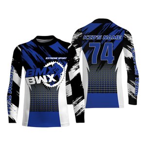 BMX ชุดมอเตอร์ครอสแขนยาวพิมพ์ลายเสื้อเจอร์ซี่สำหรับใส่ปั่นจักรยานไซส์ใหญ่พิเศษ - Product Image 4