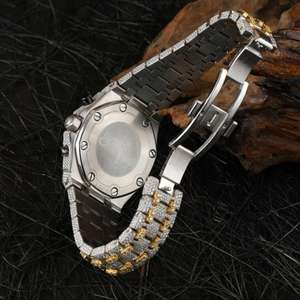 Presentamos un reloj de hip hop con diamantes de moissanita fabricado en acero inoxidable, desde ropa informal hasta formal, diseñado para la vida diaria de los hombres - Product Image 4