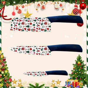 Couteau de cuisine en céramique avec manche en plastique à motif floral, design ambidextre pour le camping en plein air - Approvisionnement en vrac de haute qualité - Product Image 3