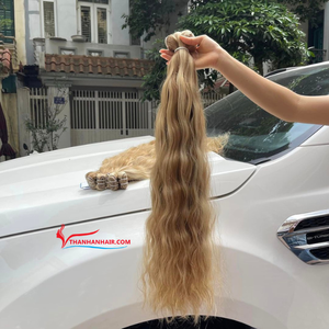 ผมต่อแบบหยักศกธรรมชาติสีผสม100% ผมมนุษย์เวียดนามมีคุณภาพสูงไม่หลุดไม่พันกัน - Product Image 3