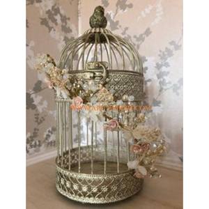 Centro de mesa de decoración de boda clásico para interiores con forma de jaula de primera calidad, centro de mesa de gran tamaño de diseñador atractivo - Product Image 1