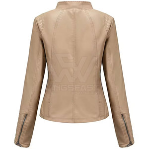 Chaqueta de cuero cálida de invierno transpirable para mujer, ropa informal, chaqueta de cuero genuino a precio razonable - Product Image 2