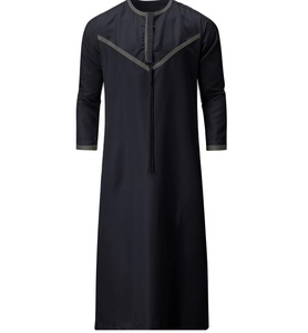 Service OEM personnalisé pour hommes Jubba Thobe islamique Style décontracté à manches longues Jubba Kaftan musulman pour hommes - Product Image 6
