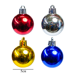 Juego de adornos para árbol de Navidad de 5cm de alta calidad, 24 bolas de Color sólido con estampado UV mate y brillante - Product Image 2