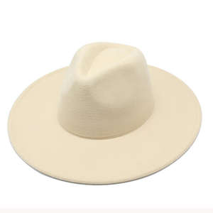 Sombrero Panamá de Fieltro de Ala Ancha de 9.5 cm con Logotipo Personalizado para Hombre y Mujer, Sombrero Fedora de Fieltro de Ala Ancha - Product Image 6