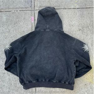 Sudaderas con capucha para hombre, ropa de calle personalizada, gráfico Dtg, fabricantes desgastados, recortada, Vintage, piedra lavada, Zip up, Sudadera con capucha de peso pesado para hombres - Product Image 4