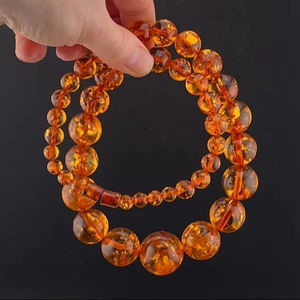 Modern Fashion Handmade Resin <b>Necklace</b> for <b>Girls</b> Unique & Cute Moon Shape Wedding Jewelry with Imitation Pearl & Religious Style - Product Image 1