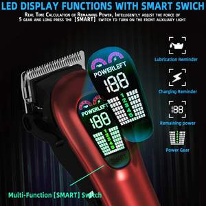 Kit de coupe et de toilettage des cheveux professionnel sans fil et avec fil pour hommes, tondeuse à cheveux rechargeable pour la maison, alimentation par batterie USB - Product Image 3