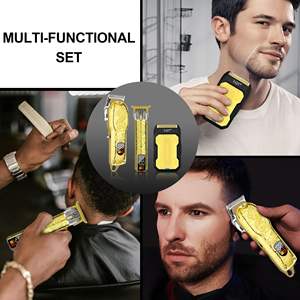 Ensemble de tondeuses à cheveux sans fil professionnelles pour hommes, kit de coupe de cheveux avec batterie, tondeuses à cheveux pour le soin des cheveux - Product Image 1