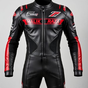 Combinaison de course de moto Thrills à grande vitesse en cuir respirant et durable avec panneaux perforés Design personnalisé Plus Size Option - Product Image 2