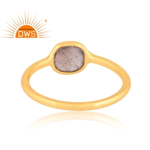 แหวนเงินแท้18K อัญมณีลาบราดอไรต์ธรรมชาติแหวนวางซ้อนกันได้เครื่องประดับจากผู้ผลิต - Product Image 4