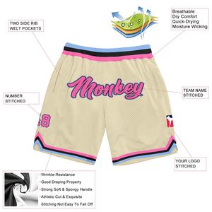 Industrie Direct Engro Sportswear Cómodo Personalizado Negro Púrpura-Rosa Hongos Alucinación Auténticos Pantalones cortos de baloncesto - Product Image 6