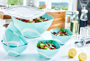Bol à salade jetable écologique léger de 4,5 L de qualité supérieure pour un usage domestique et en restaurant, compatible lave-vaisselle, sans danger pour le contact alimentaire, en plastique - Product Image 6