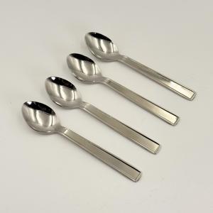 Stainless Steel Spoon Set of 4 with <b>Box</b> with Square Conventional Handle Thickened Material Atmosphere Hotel Spoon Set - Product Image 4