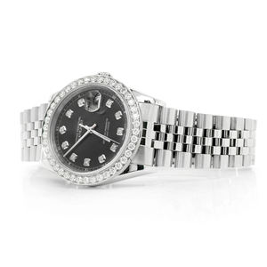 Reloj de Moissanita con Incrustaciones de Diamantes VVS, Esfera de Cristal de Moda, Regalo Hip Hop para Hombre, Acero Inoxidable, Cuarzo - Product Image 2