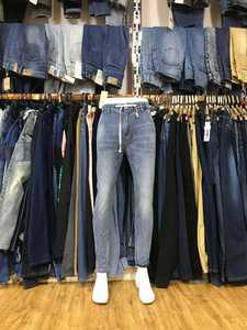 GZY Date Pas Cher Bonne Qualité 100% Coton Droit Léger Taille Moyenne Coloré Délavé Hommes Jeans Stock Lot - Product Image 4