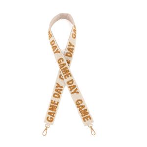 Sangle de sac brodée de perles de rocaille haut de gamme, look artistique pour le jour du match, colorée, thème sportif - Product Image 2