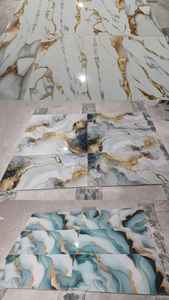 ผลสีทอง evon statuario 600x1200มม. กระเบื้องทองคำ2x4สำหรับกระเบื้องพอร์ซเลนพื้นและผนังชุดทอง - Product Image 4