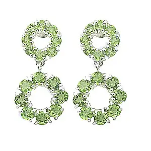 Pendentif en argent sterling 925 avec peridot pour femmes, pour mariages, fêtes, avec perle, diamant, moissanite, zircon, religieux - Product Image 1