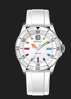Montre à quartz élégante pour homme AURORA, mouvement Ronda 763, aiguilles inspirées d'Excel, boîtier en acier inoxydable de 42 mm, verre saphir, 10 ATM