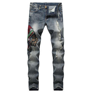 Stylish <b>Men</b> Denim Trousers Durable Regular Fit Jeans Perfect for Casual Wear Outdoor Adventures and Everyday Comfort - Product Image 1