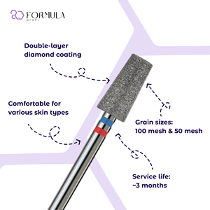 Broca de Diamante de Alto Rendimiento para Uñas, Forma de Cono Truncado, 5.0 mm, Grano Azul+Rojo, Suministros Profesionales para Pedicura 2026 - Product Image 2