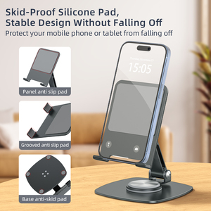 360 °   Support de tablette et de téléphone pivotant, angle réglable pour <span class=keywords><strong>bureau</strong></span>, accessoire de <span class=keywords><strong>bureau</strong></span> simple et compact - Product Image 2
