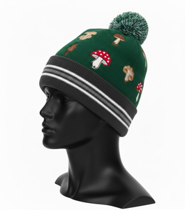 Customizable Cotton Beanie <b>Caps</b> Warm Winter Knitted <b>Caps</b> for <b>Men</b> and Women Factory Wholesale jacquard 2026 - Product Image 3