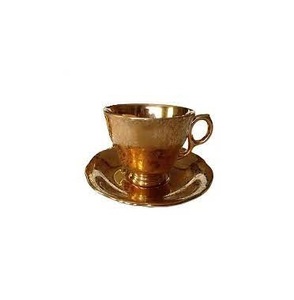 Stylish Antique Brass Tea Cup và chiếc đĩa thiết lập với phức tạp tay-khắc thiết kế hoàn hảo cho cao cấp trang trí nội thất - Product Image 1