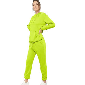Conjunto Deportivo de Alta Calidad para Mujer, Sudadera con Capucha, Pantalones Deportivos para Gimnasio, Yoga, Leggings de Algodón/Poliéster, Servicio OEM Personalizado - Product Image 2