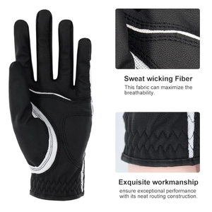 Gants de golf respirants en cuir véritable de qualité supérieure, très demandés, avec logo personnalisé pour hommes, par DAFFODILS - Product Image 5